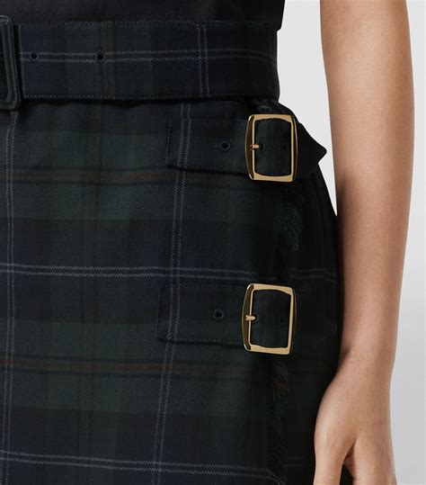 burberry grey wool skirt|Womens Burberry grey Wool Check Kilt Skirt .